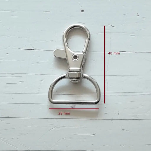 Snap Hook Silver 40x25mm DecoDeb