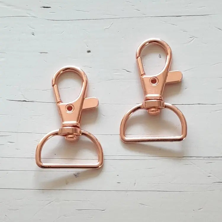 Snap hook for key chain Rose Gold 40x25mm - DecoDeb