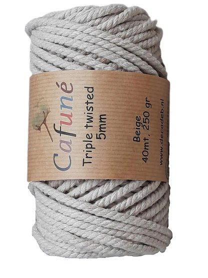 Cafuné Macramé touw 5mm Beige van Decodeb 