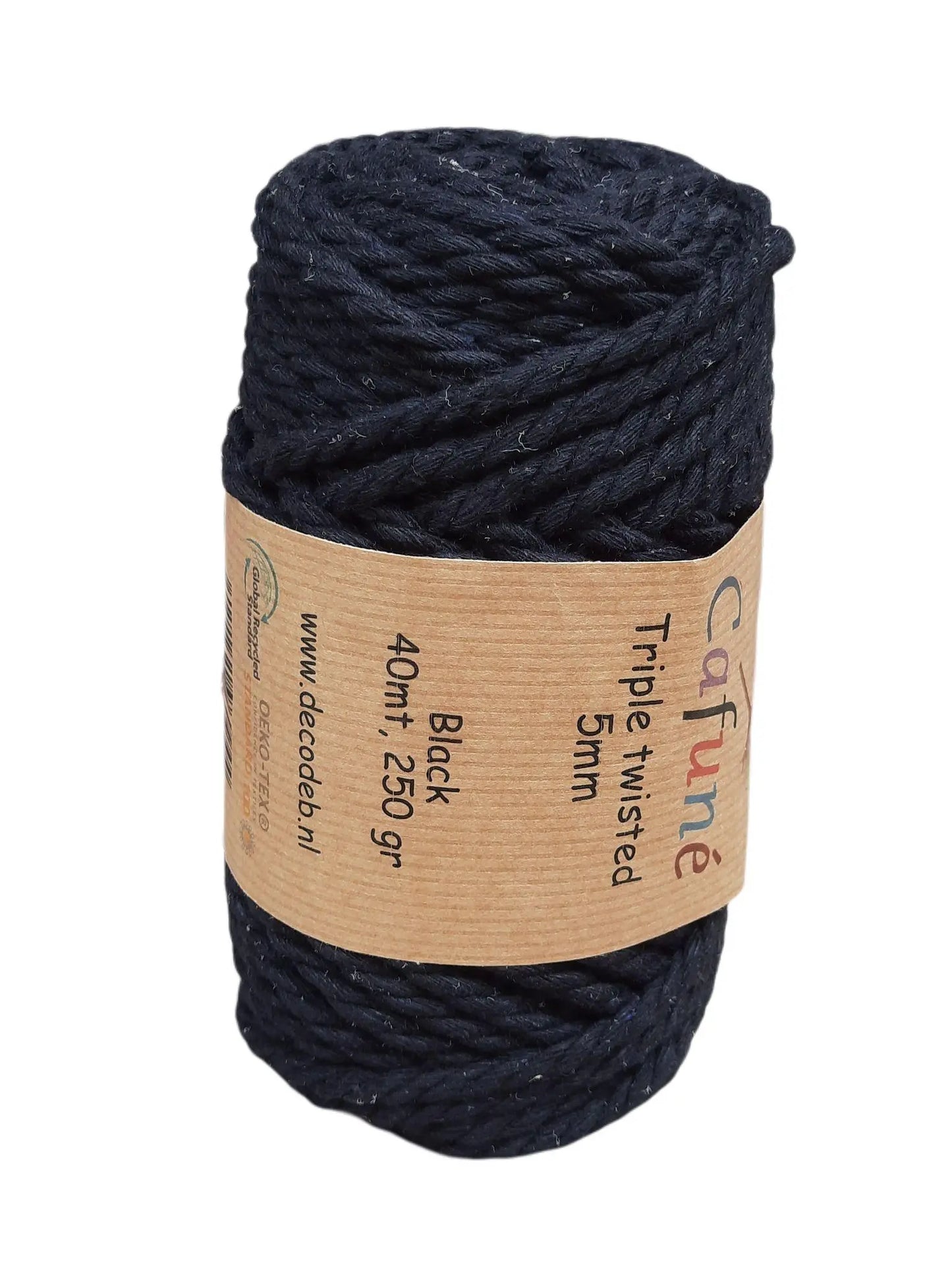 Cafuné Macramé Rope 5mm Black by Decodeb 