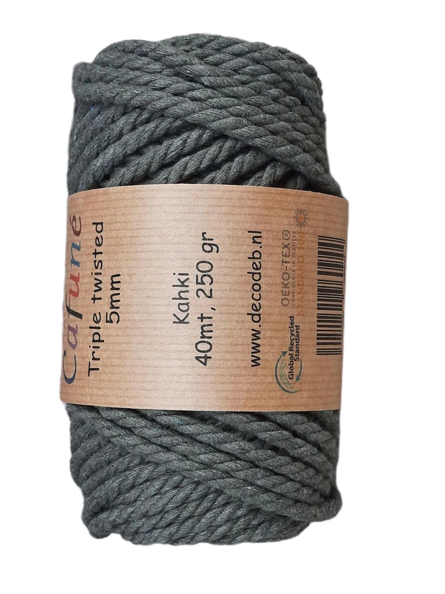 Cafuné Macramé Rope 5mm Khaki by Decodeb 