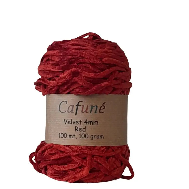 cafuné velvet garen rood bij DecoDeb