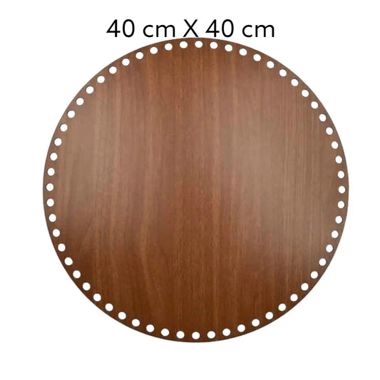 Wooden Basket Bottom Round 40cm Brown Cafuné