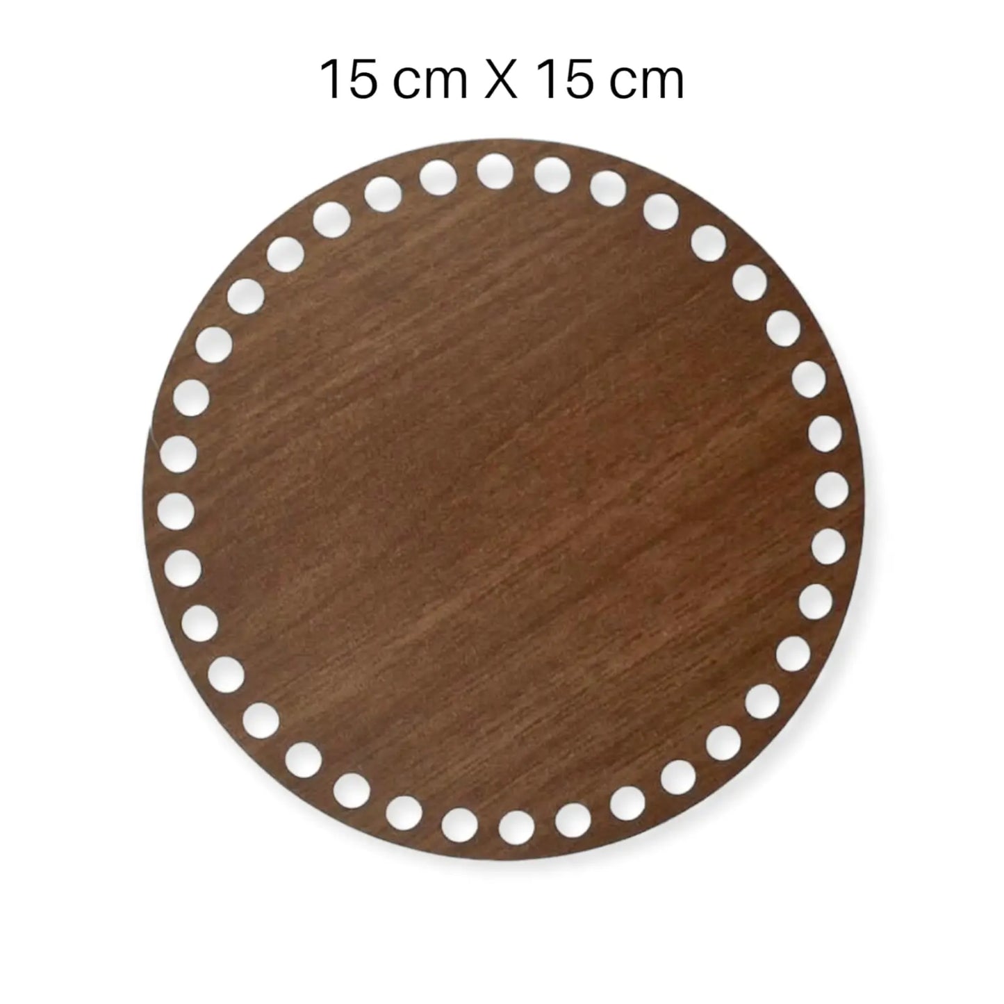 Wooden Basket Bottom Round Brown 15xm Cafuné