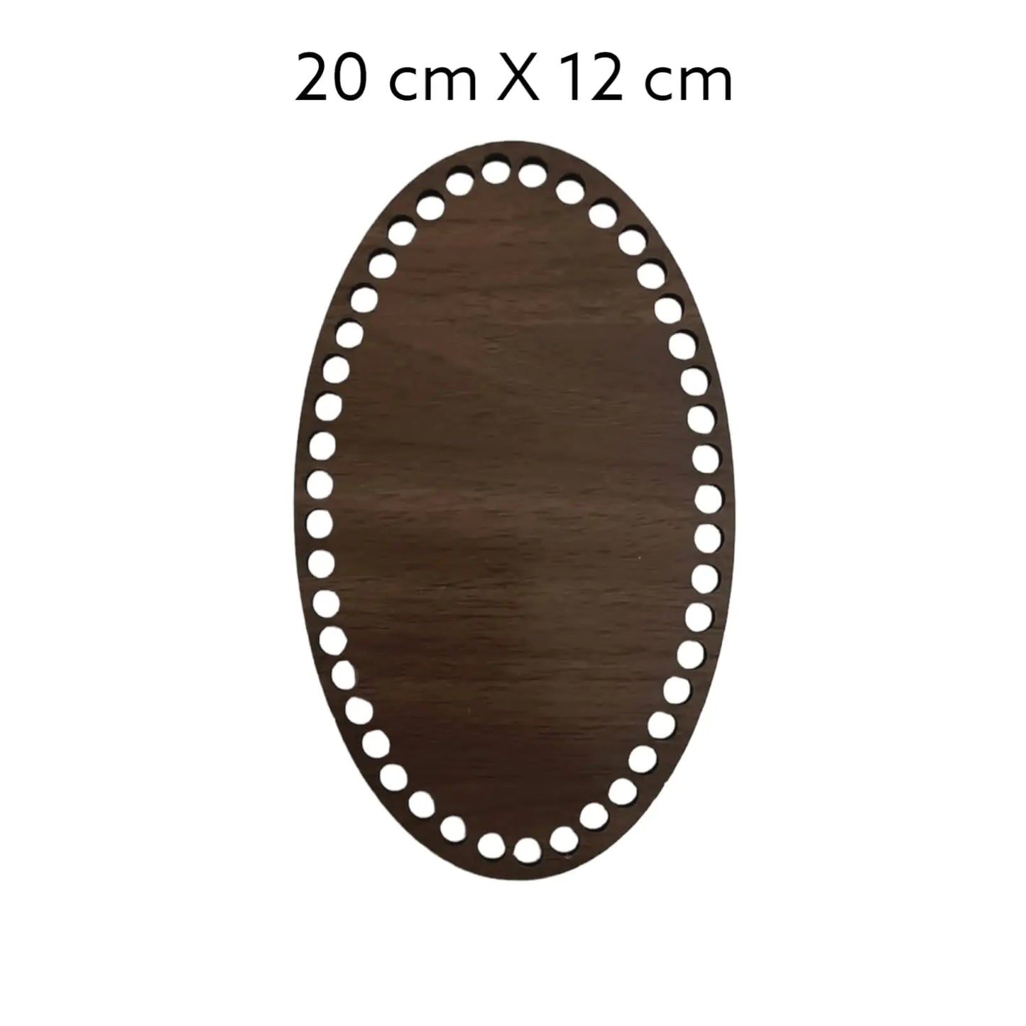 Wooden basket bottom Oval Brown 20x12cm Cafuné