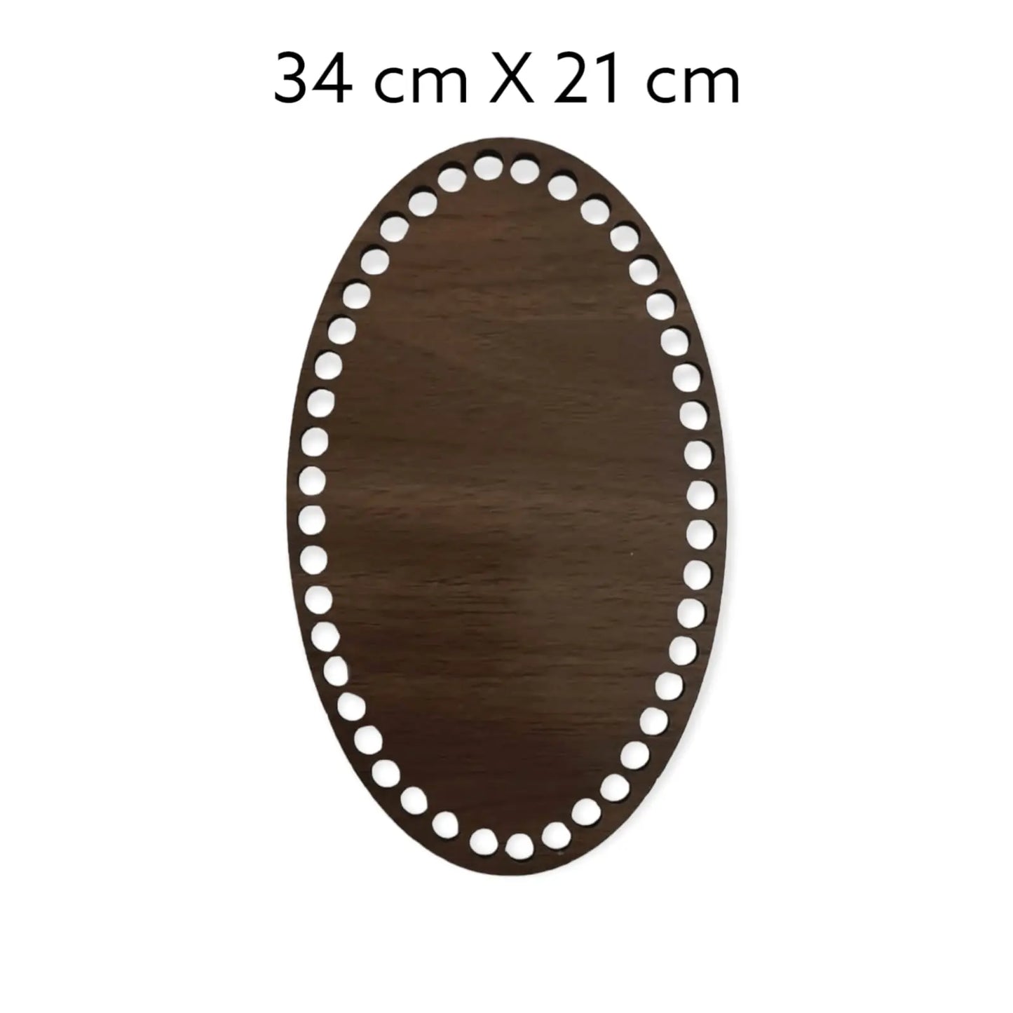 Wooden basket bottom Oval Brown 34x21cm Cafuné