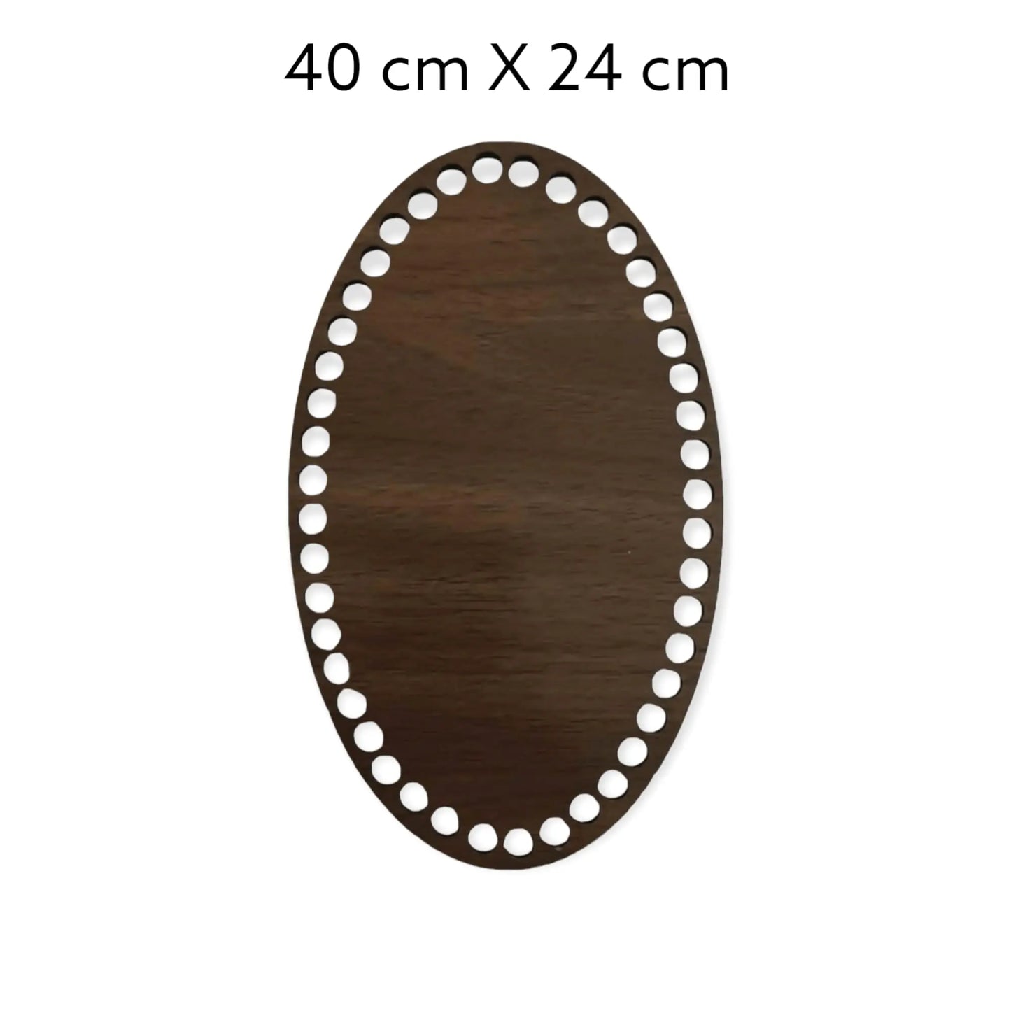 Wooden basket bottom Oval Brown 40x24cm Cafuné