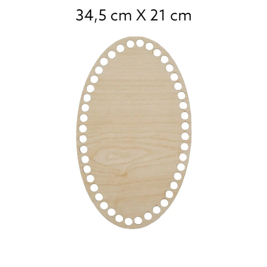 Wooden basket bottom Oval Naturel 34x21cm Cafuné