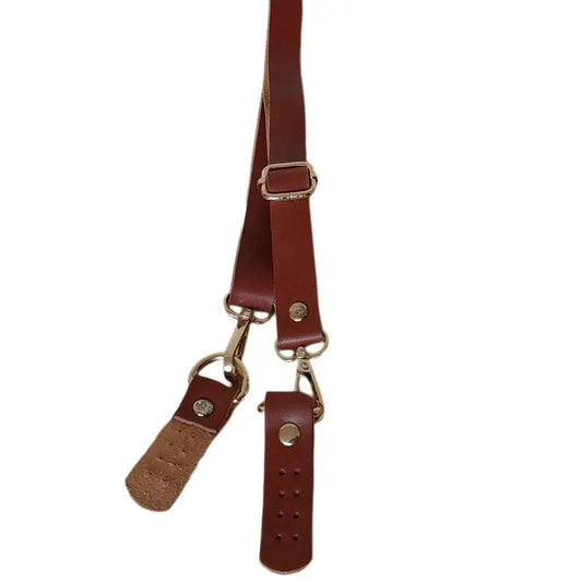 Cognac Colored Leather Bag Straps of 112cm