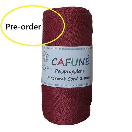 Cafuné Polypropylene Cord 2mm Bordeaux