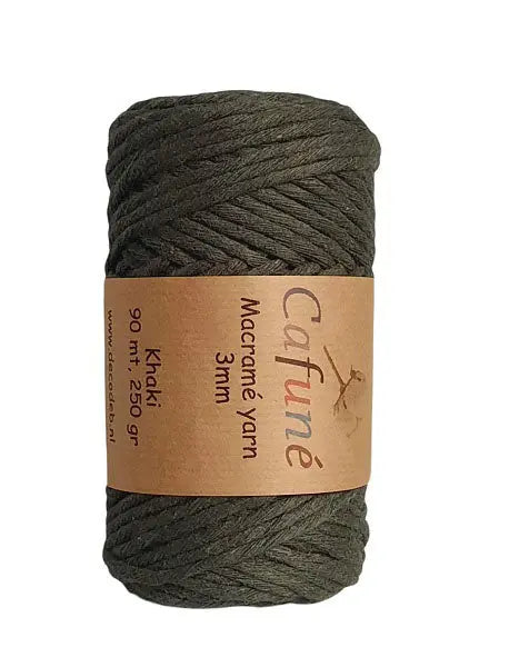 Macramé Yarn 3mm Khaki by Decodeb 